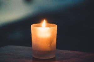 Halloween pumpkin candles